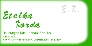 etelka korda business card